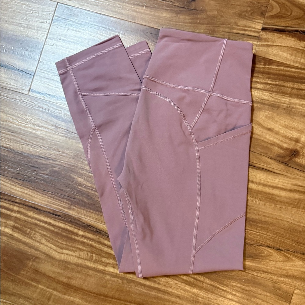 Lululemon blush pocket leggings high-rise crop 23”